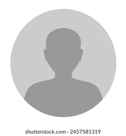 Une silhouette grise de la tête et des épaules d'une personne.